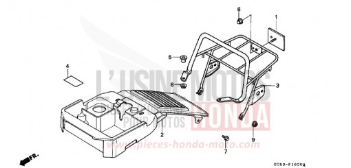 REAR BODY/REAR COVER/CARRIER NH50MSK de 1989